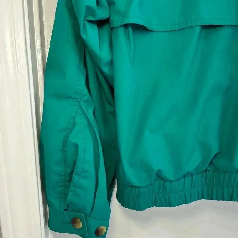 VTG 90s Y2K Crown Cruise Lines Green Collar Zip Up Pocket Coat Jacket Men XL